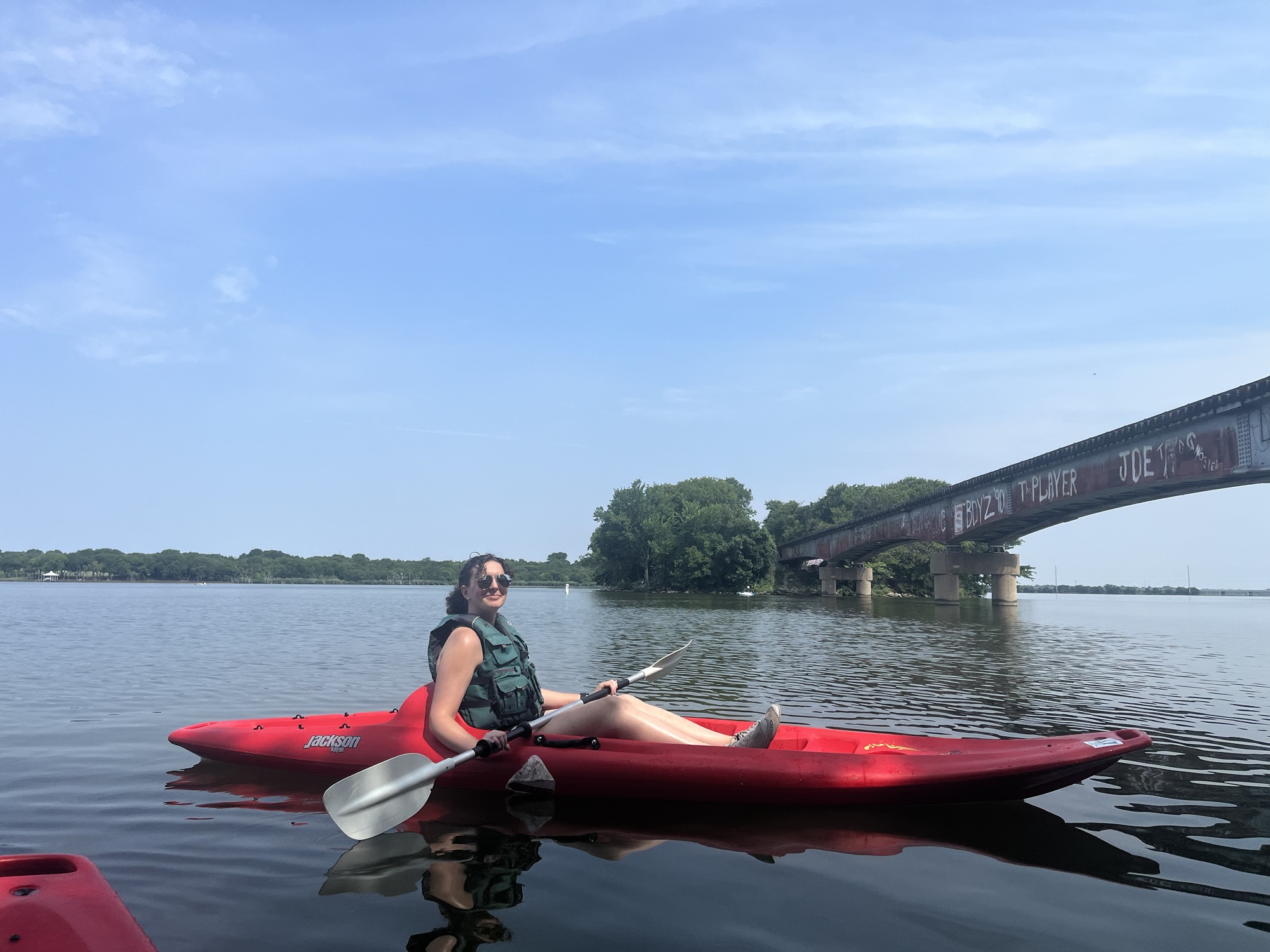 Kayaking on the lake